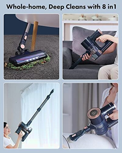 Homeika Cordless Stick Vacuum Cleaner With LED Display, 20 Kpa Suction, 1.5L Dust Cup