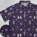 Gengar Pokemon Pattern Button Down Shirt