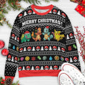 Kanto Starters Pokemon Christmas Ugly Christmas Sweatshirt