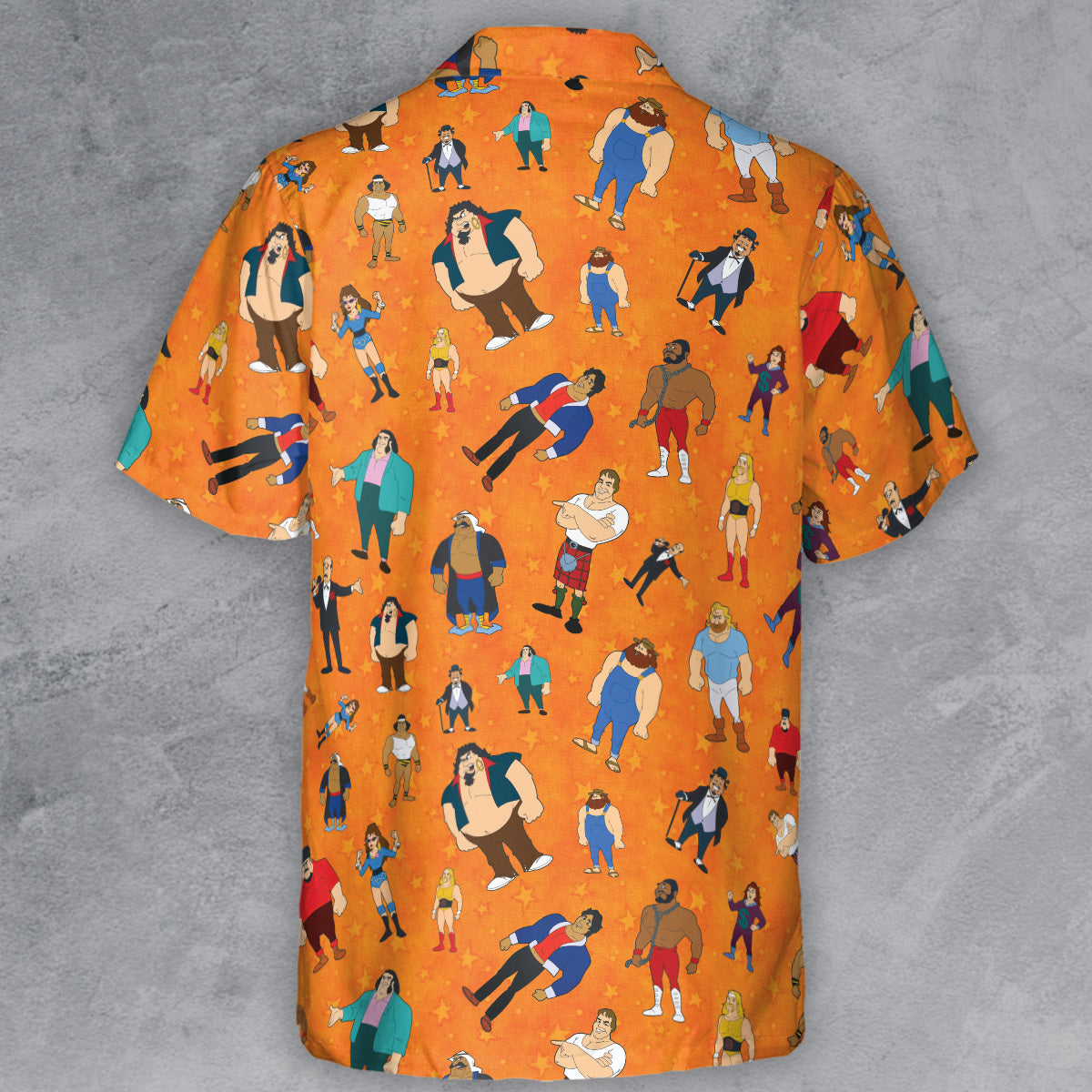 80s Hulk Rock 'n' Wrestling Characters Button Down Shirt