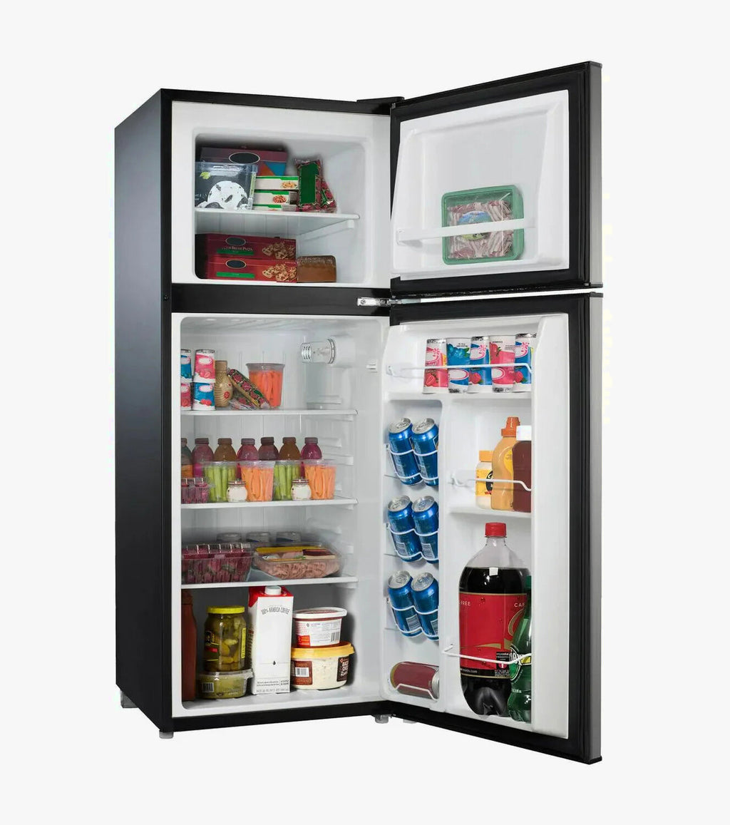 Galanz 4.6 Cu Ft Two Door Mini Refrigerator With Freezer, Stainless Steel - GL46TS5E