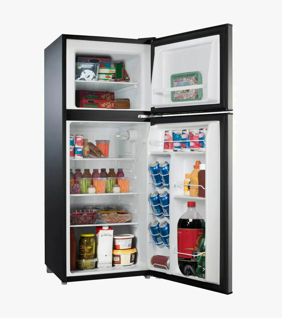 Galanz 4.6 Cu Ft Two Door Mini Refrigerator With Freezer, Stainless Steel - GL46TS5E