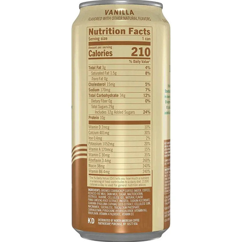 Starbucks Doubleshot Vanilla Espresso Energy Drink 15 oz, 12-Pack Cans