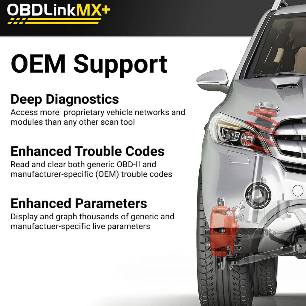 OBDLink Bluetooth OBD Scanner for iPhone, Android and Windows - MX+