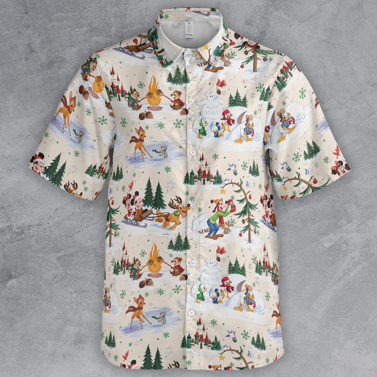 Magical Classic Mouse and Friends Christmas Button Down Shirt