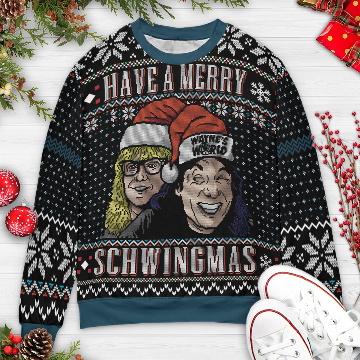 Have A Merry Schwingmas Ugly Christmas Sweatshirt