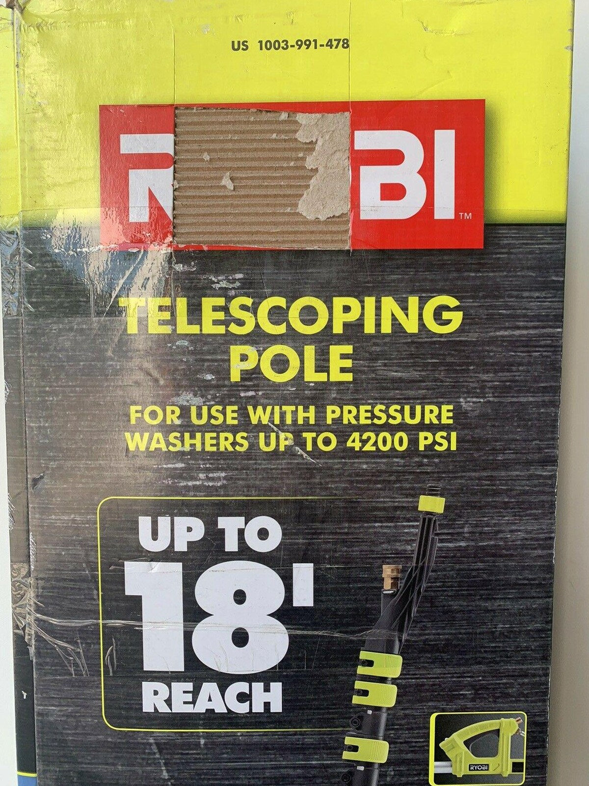 Ryobi 18 ft. Pressure Washer Extension Pole Up To 4200 PSI - RY31EP26