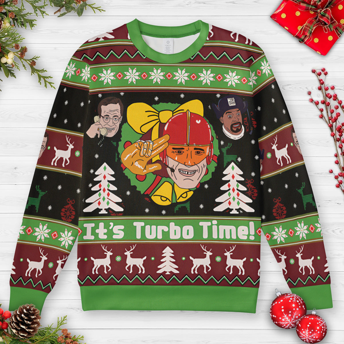 It's Turbo Time Ugly Christmas Sweatshirt
