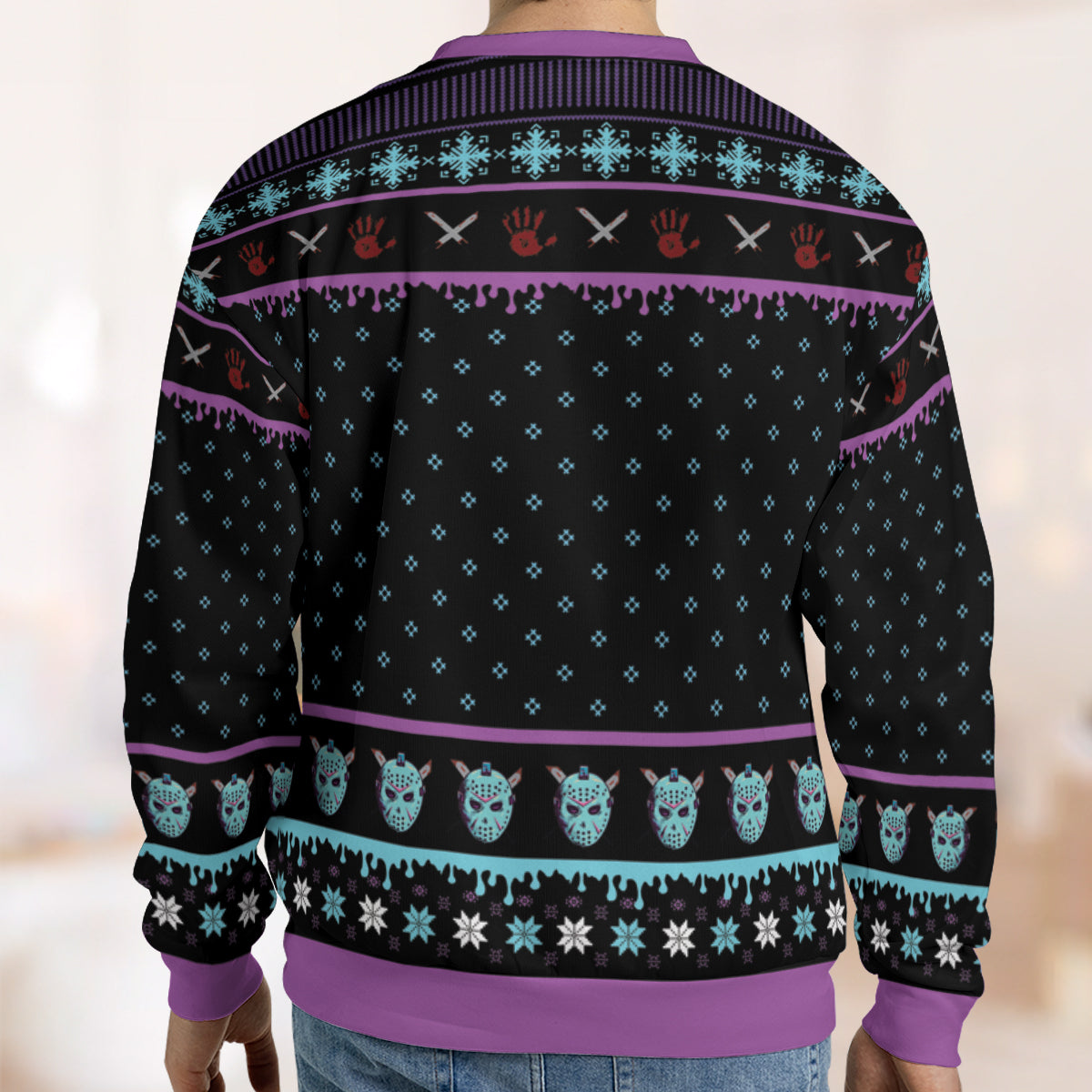 Game Over Friday the 13th Ugly Christmas Sweatshirt