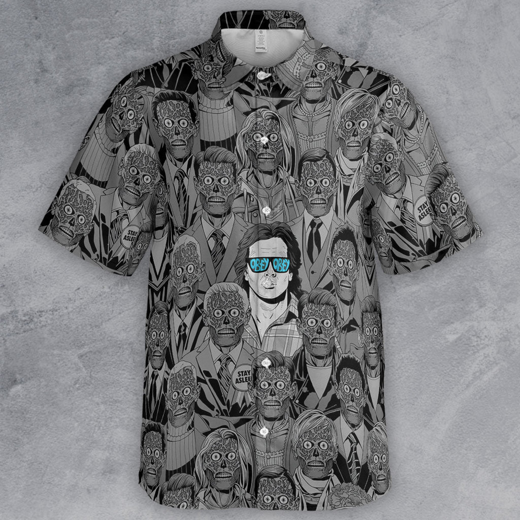 Obey Consume They Live Button Down Shirt