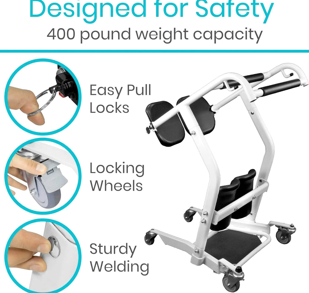 Vive Sit-to-Stand Patient Lift Transfer Aid, 400 lbs