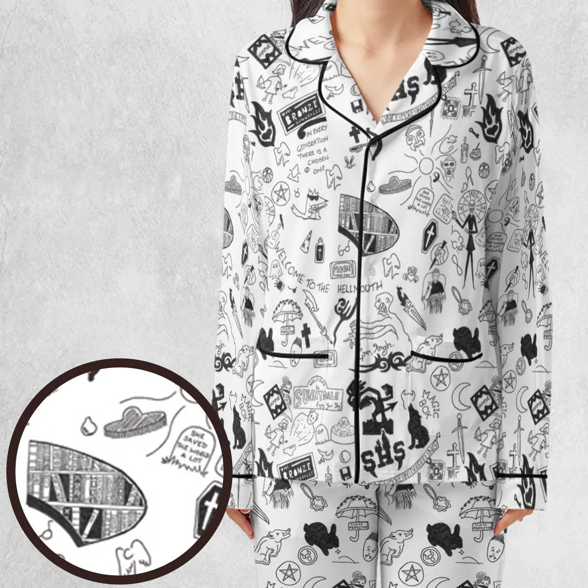 Buffy The Vampire Slayer Pattern Pajamas Set