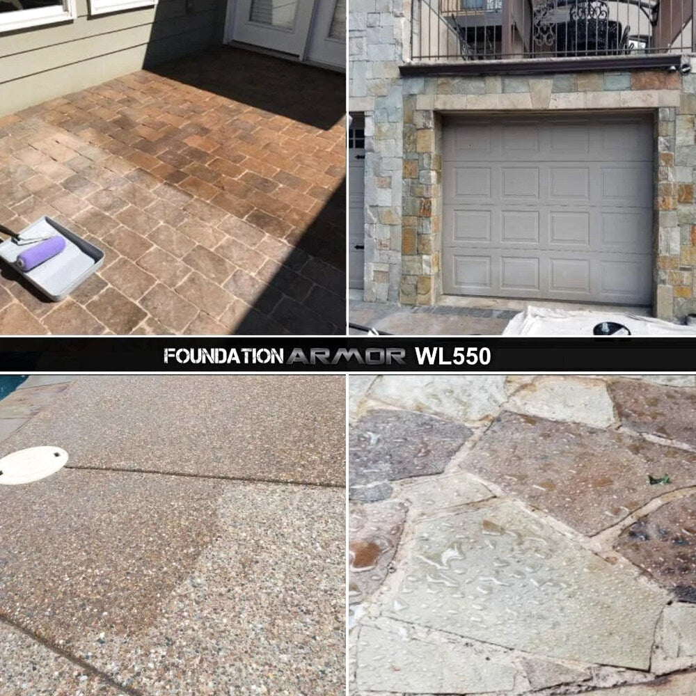 Armor Matte Wet Look Enhancer Sealer for Concrete, Brick, Pavers, Stone, and Slate - WL550-5 Gallon