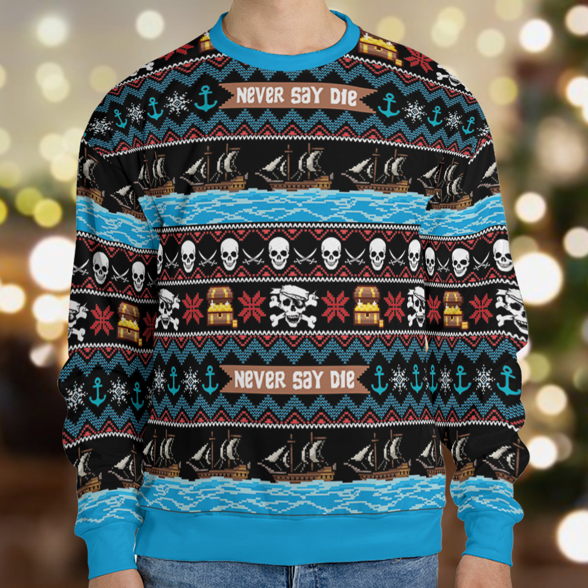 Goonies Tapestry Ugly Christmas Sweatshirt
