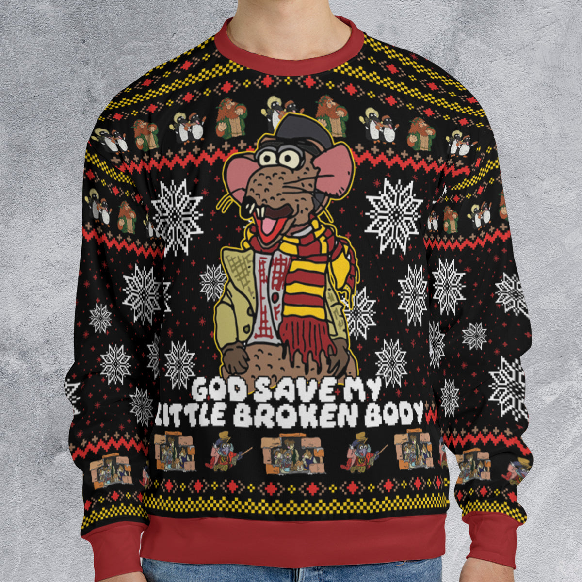 God Save My Little Broken Body The Muppet Christmas Carol Ugly Christmas Sweatshirt