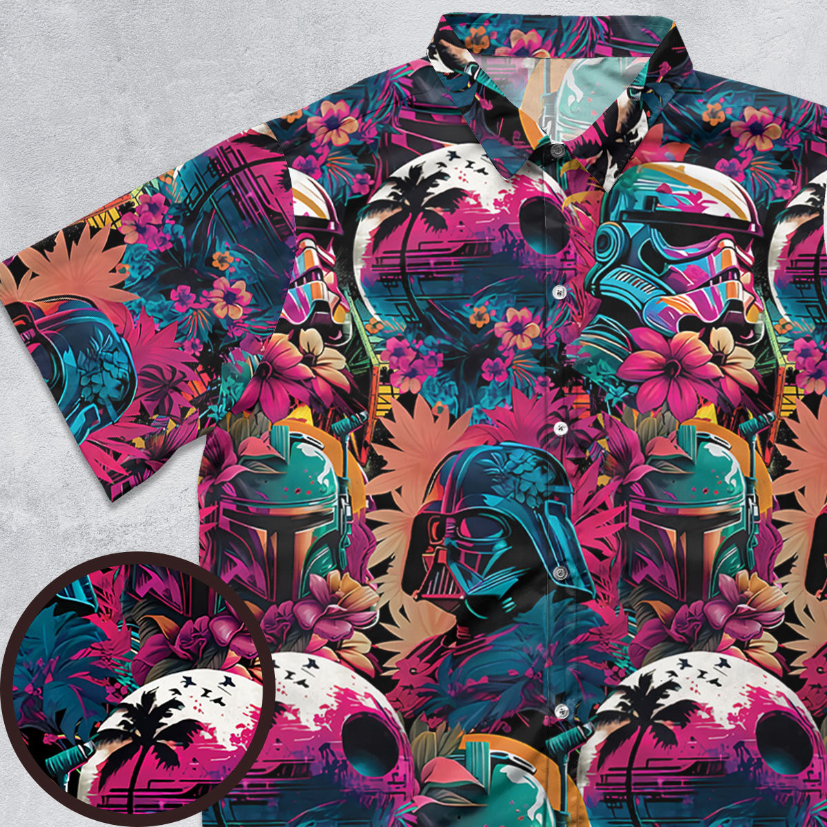 Star Wars Synthwave Button Down Shirt