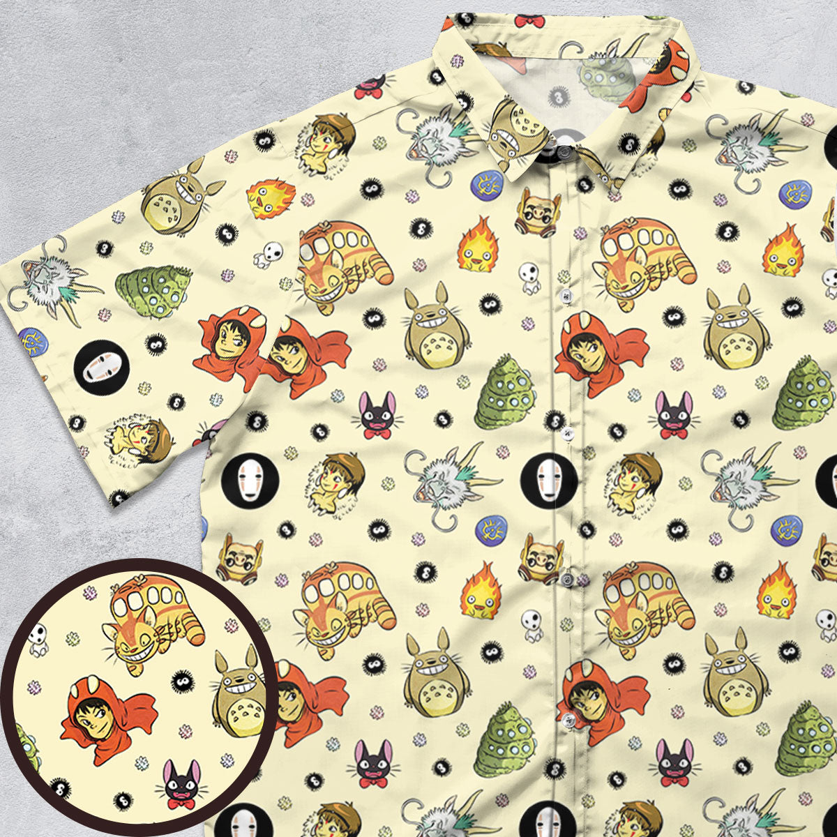 Ghiblipalooza Ghibli Themed Button Down Shirt