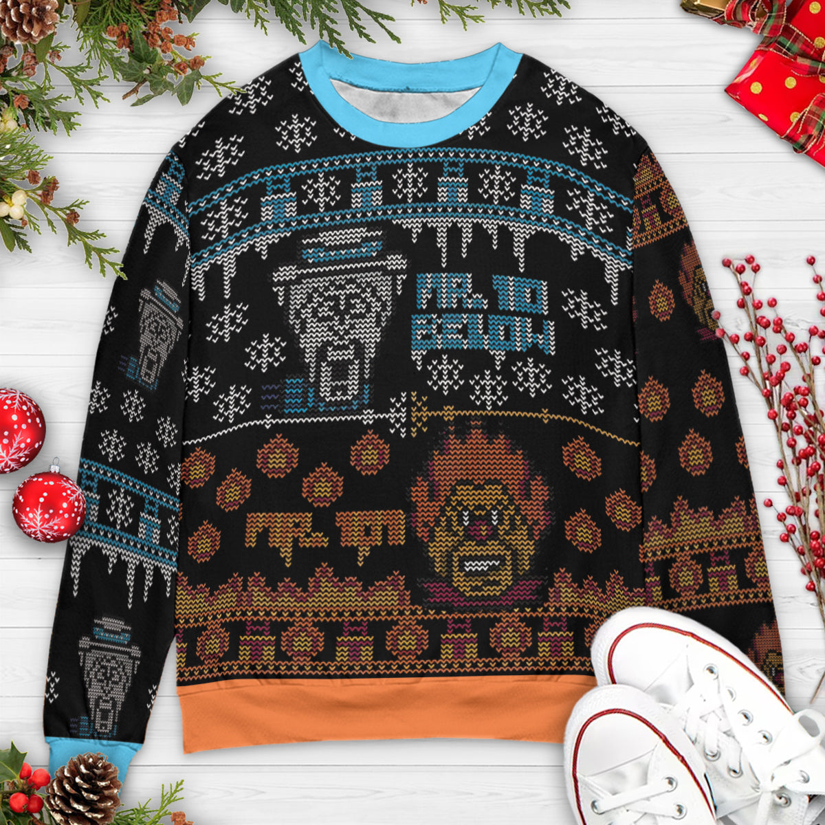 Snow And Heat A year without Santa Claus Ugly Christmas Sweatshirt