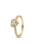 Gold-Plated Raised Heart Ring