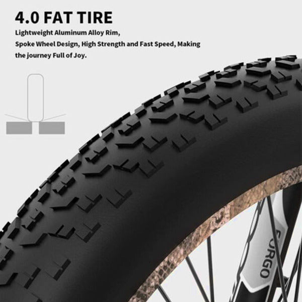 Aostirmotor Electric Mountain Bike, 1500W, 26 Inch Fat Tires, 48V 15Ah Battery, Aluminum Frame