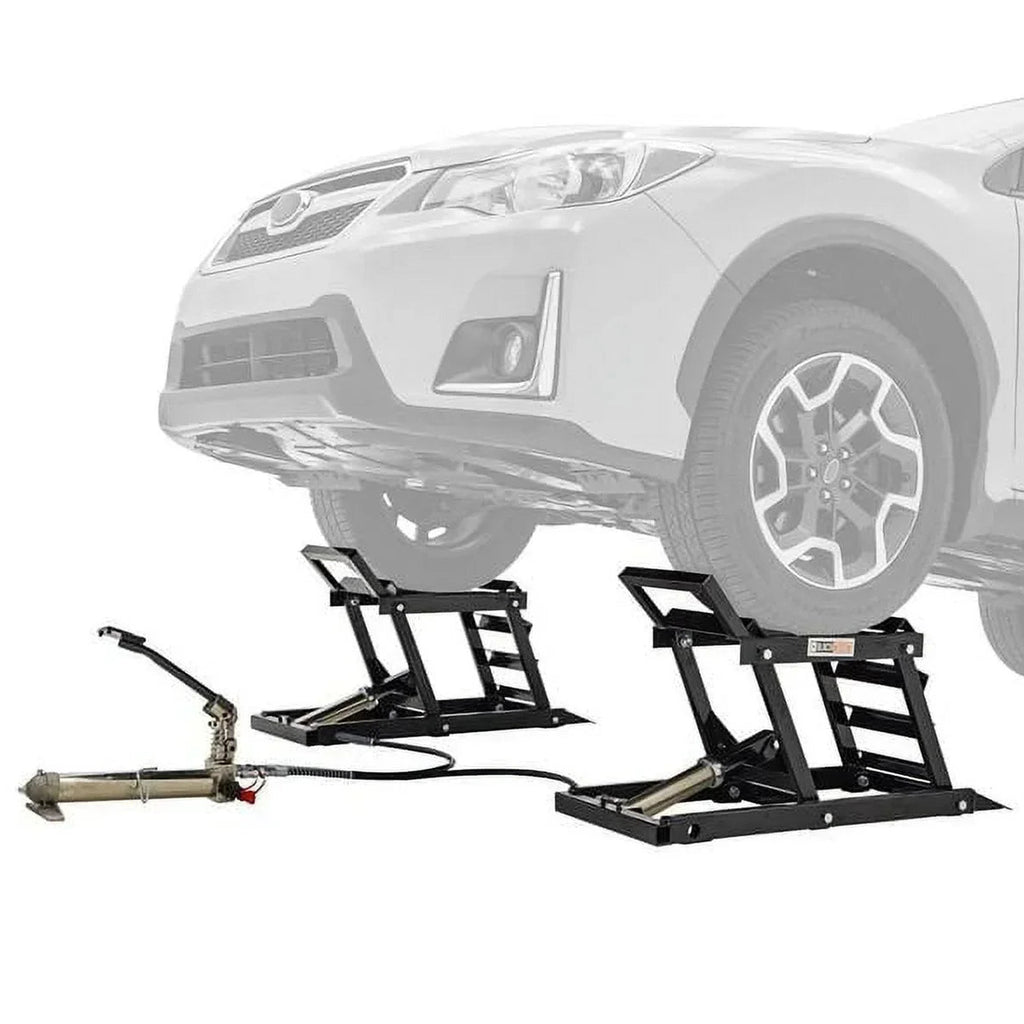 Black Widow Hydraulic Car Lift With Ramp - 3,000 lb. Per Pair Capacity