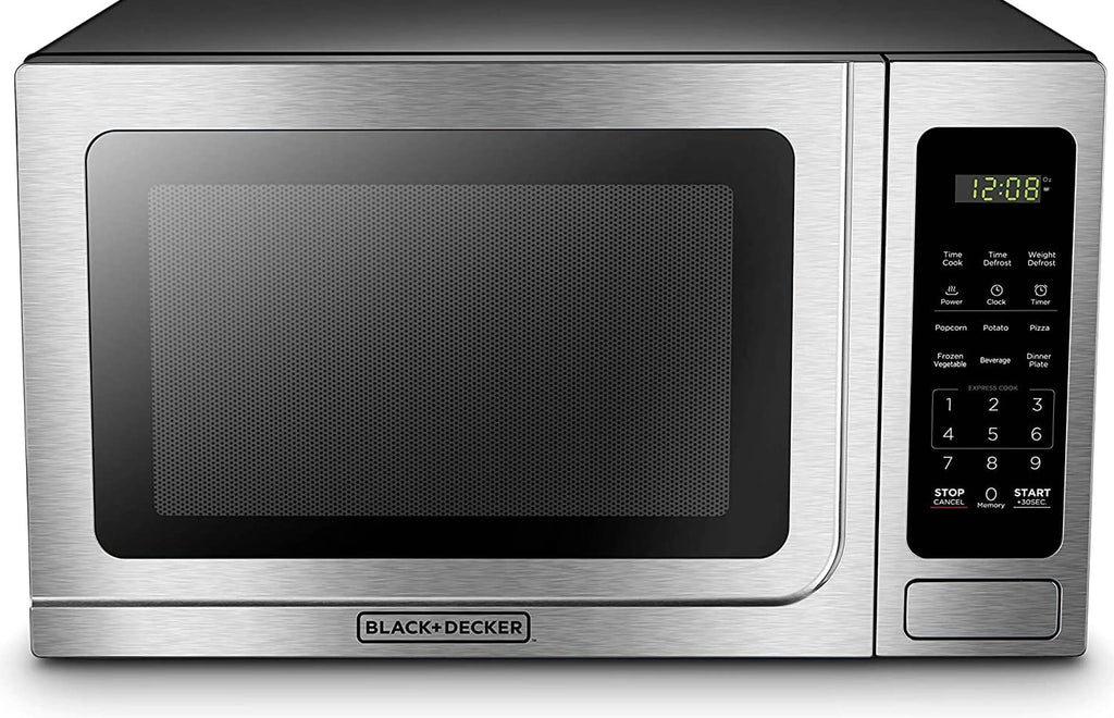 BLACK+DECKER 1.4 Cu Ft 1000 Watt Countertop Microwave Oven, Stainless Steel
