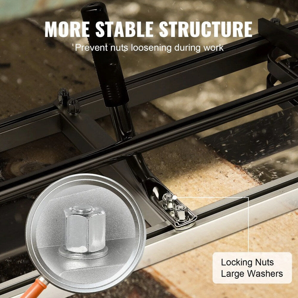 VEVOR Chainsaw Mill, Galvanized Steel, 14-36 in Guide Bar, 0.2-11.81 in Cutting Thickness
