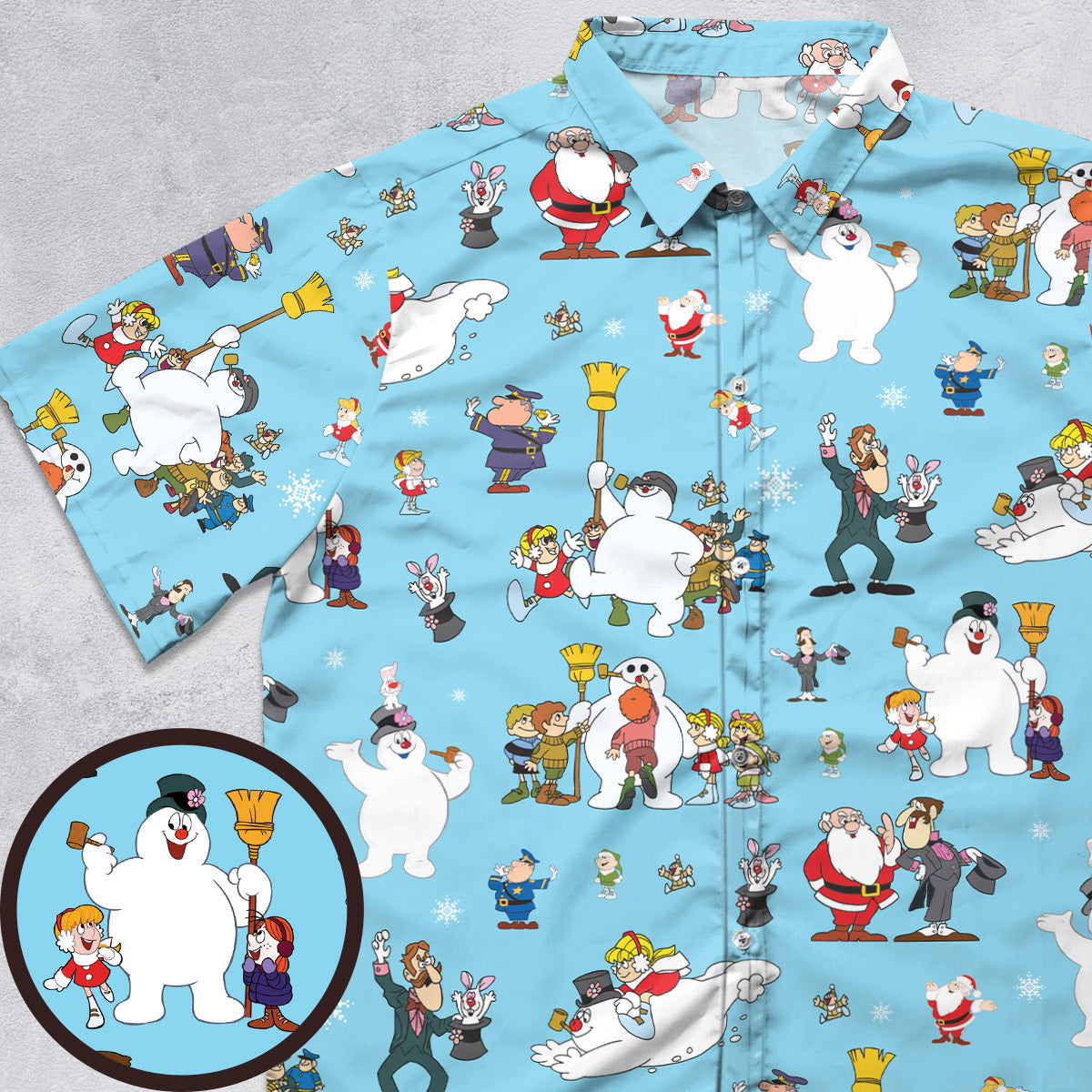 Cast Frosty The Snowman Button Down Shirt
