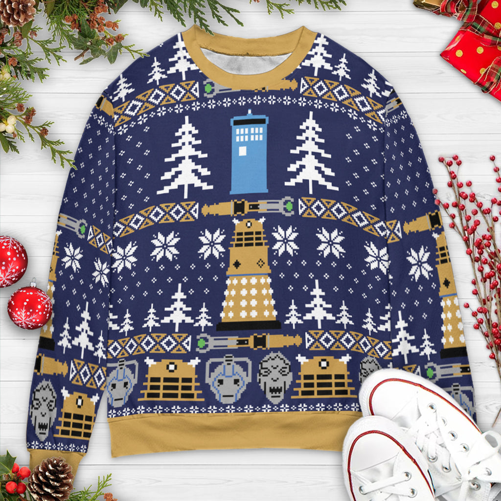 Who's Doctor Who Ugly Christmas Sweatshirt