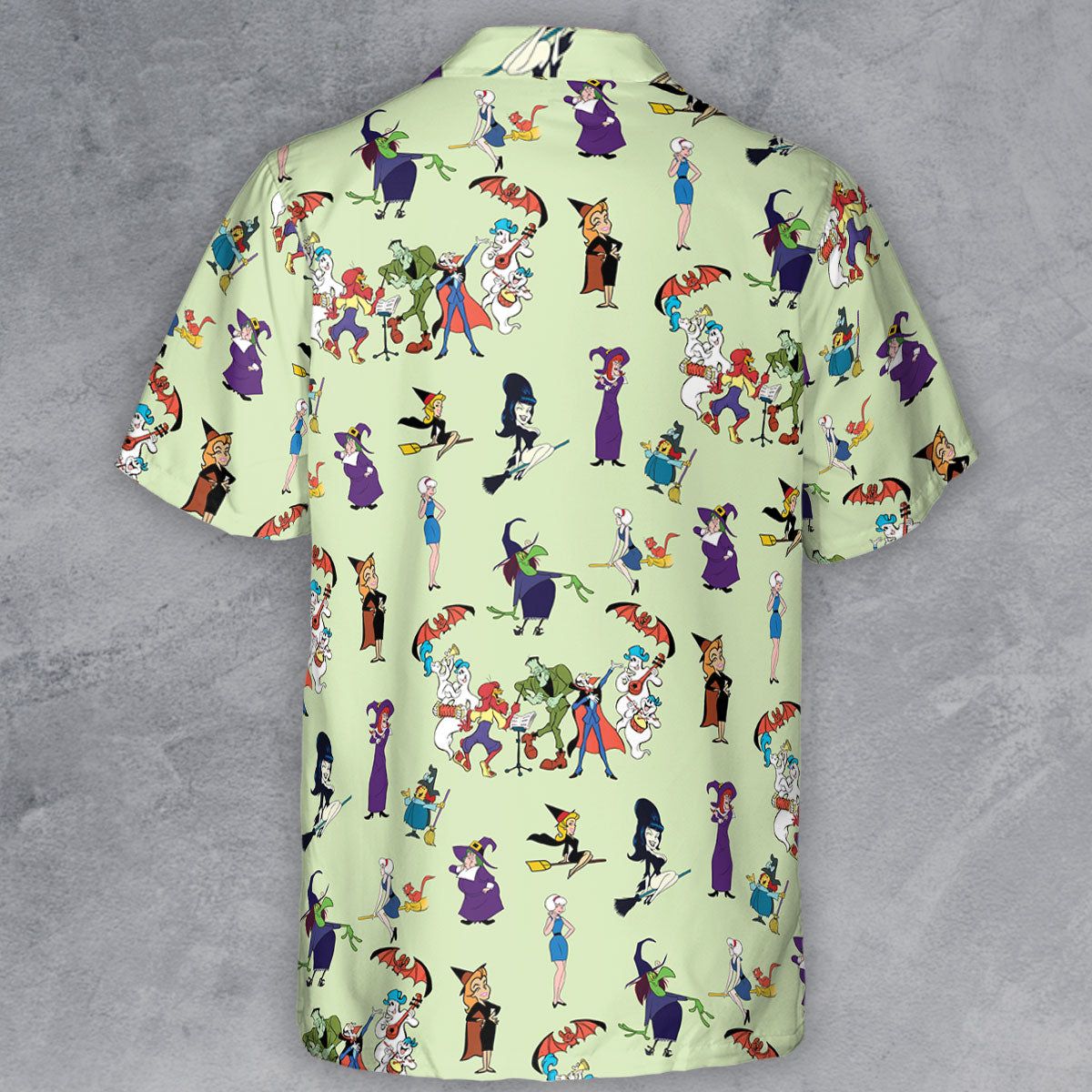 70s Witches Cartoon Characters Button Down Shirt