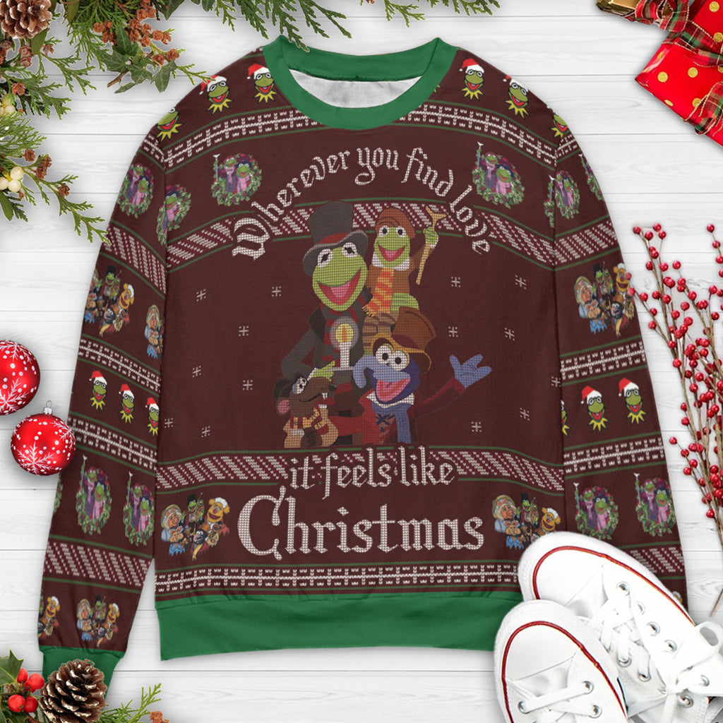 Feel Like Christmas The Muppets Ugly Christmas Sweatshirt