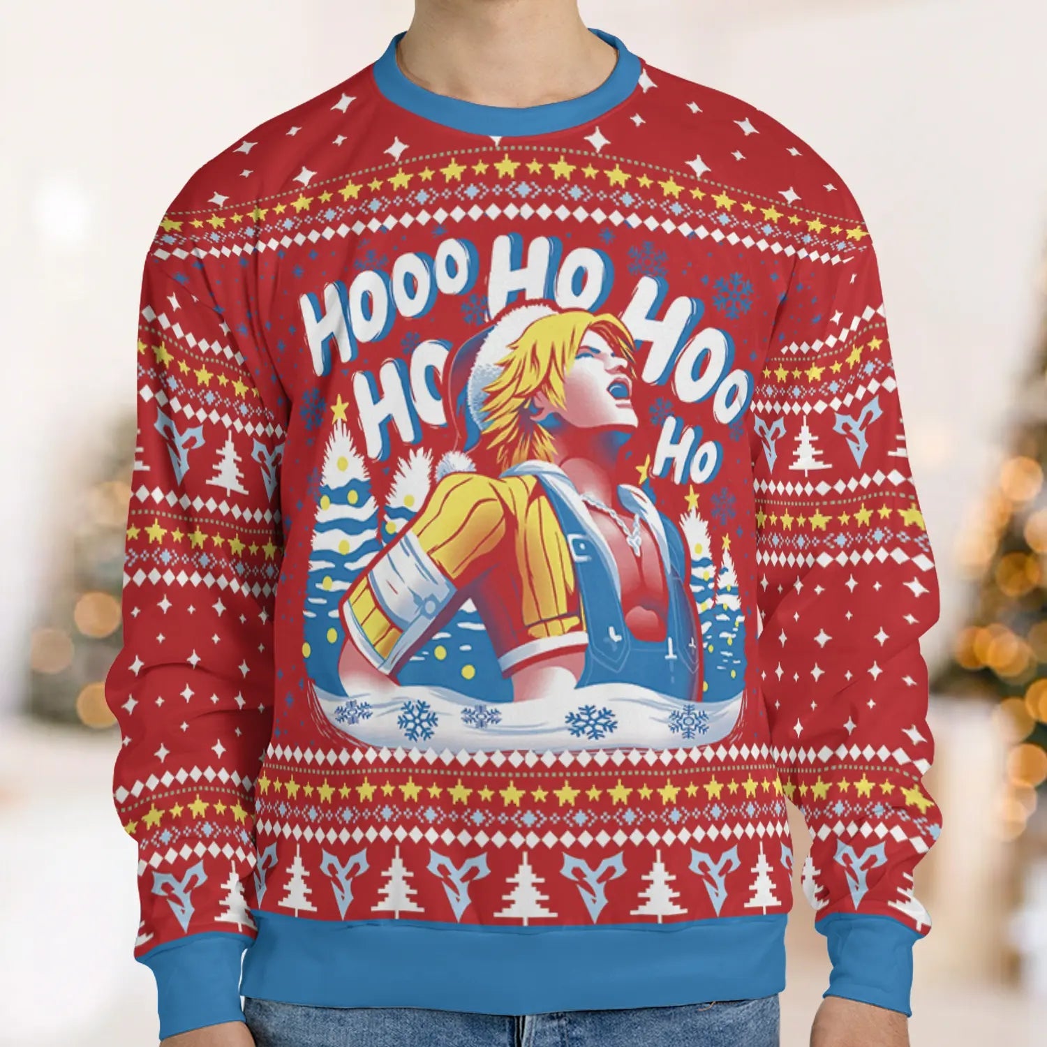 Ho Ho Ho Tidus Laugh Final Fantasy Ugly Christmas Sweatshirt