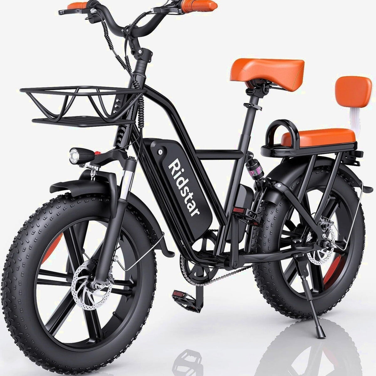 Electric Adult E-Bike 750W 48V 15AH 20in x 4.0 Fat Tire 2 Seater - UL2849