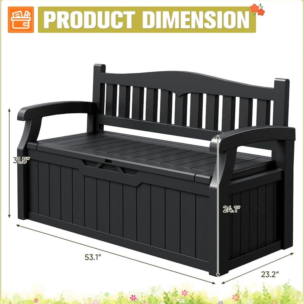 Devoko 82 Gallon Outdoor Storage Bench And Deck Box