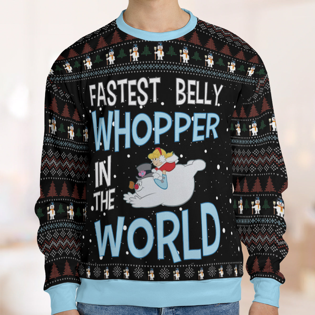 Fastest Belly Whopper Ugly Christmas Sweatshirt