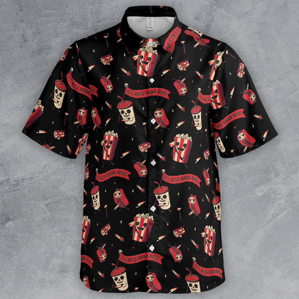 Let's Watch Horror Movies Button Down Shirt