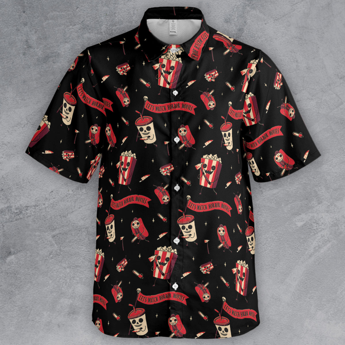 Let's Watch Horror Movies Button Down Shirt