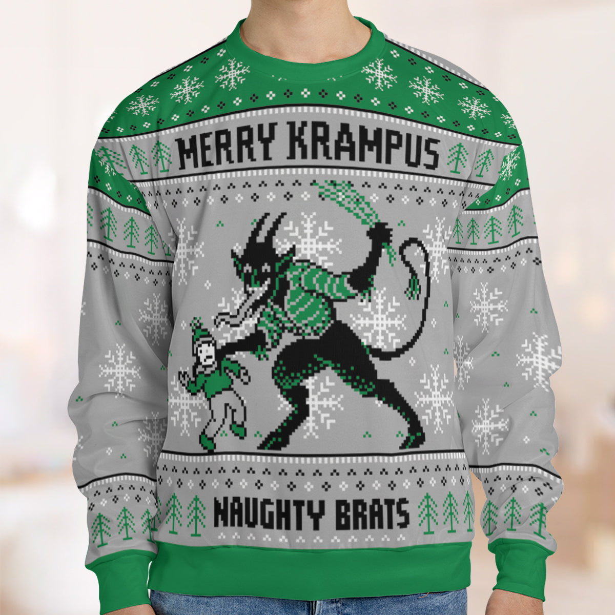 Naughty Brats Krampus Ugly Christmas Sweatshirt