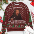 It's Not Christmas Until Hans Gruber Falls From Nakatomi Plaza Ugly Christmas Sweatshirt