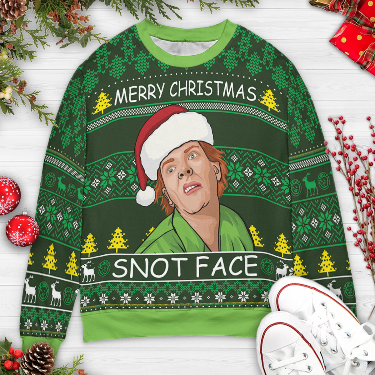 Christmas Fred Drop Dead Fred Ugly Christmas Sweatshirt