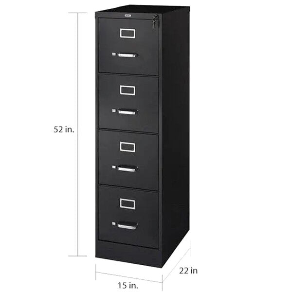 Hirsh Commercial Four-Drawer Vertical Letter File Cabinet, 22D