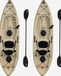 Lifetime Fishing Kayak 10ft 2-Pack With Paddles, UV-Protected HDPE, Tan - Tamarack Angler 100