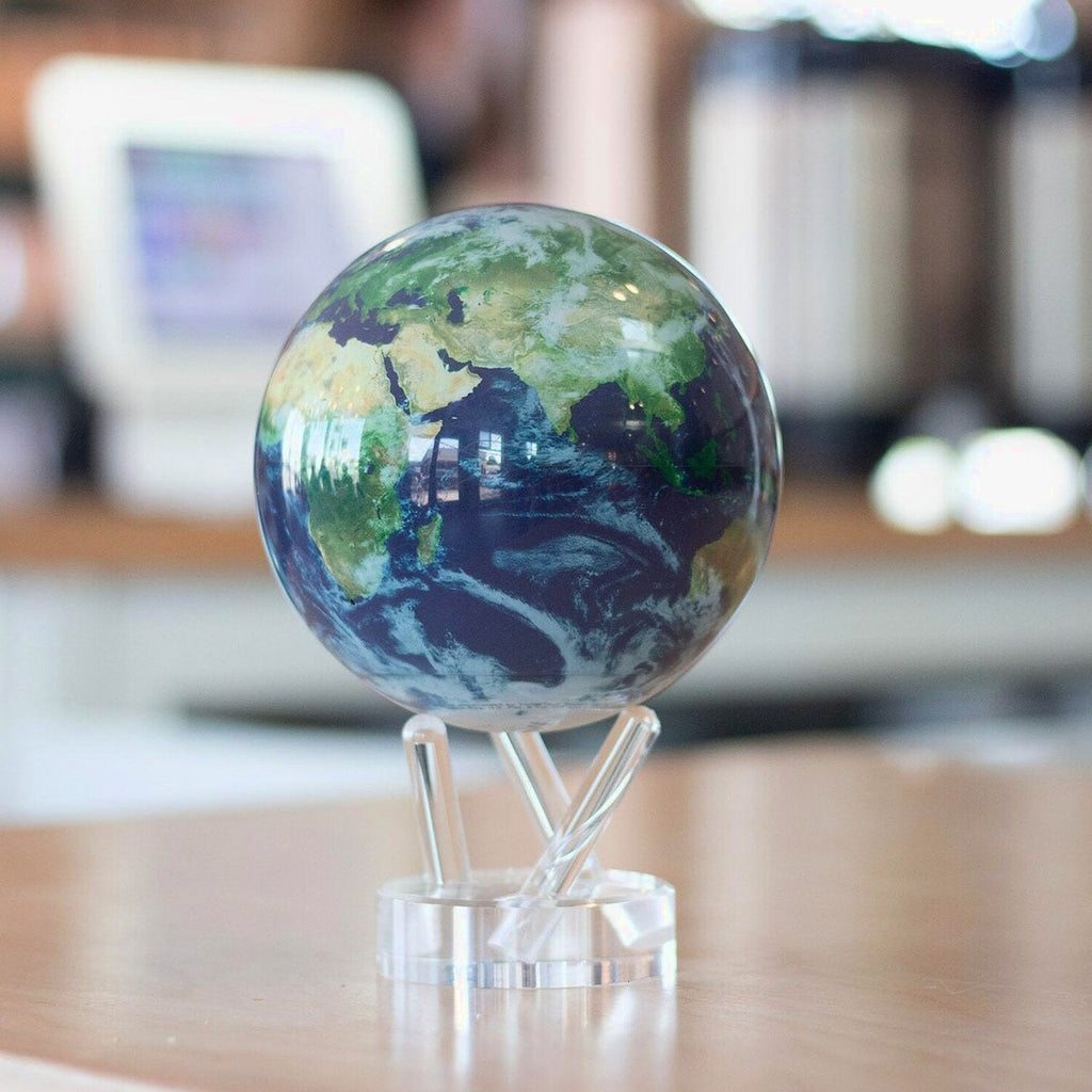 MOVA 4.5in Self-Rotating Physical Globe Earth With Clouds