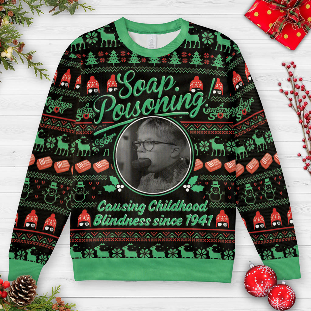 Causing Childhood Blindness Ugly Christmas Sweatshirt