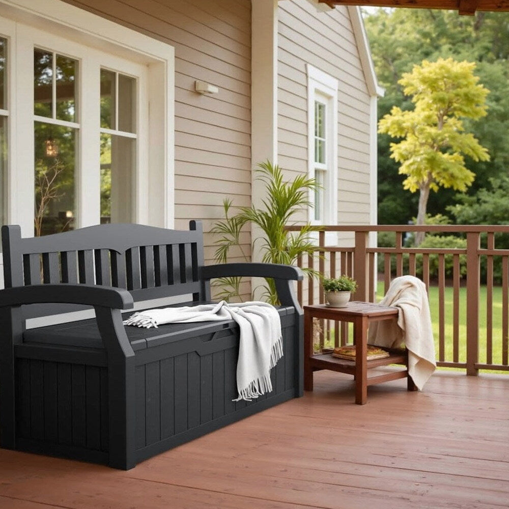 Devoko 82 Gallon Outdoor Storage Bench And Deck Box