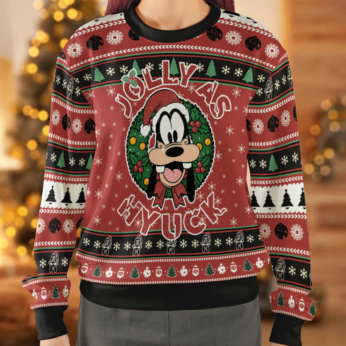 Jolly As Hyuck Goofy Ugly Christmas Sweatshirt