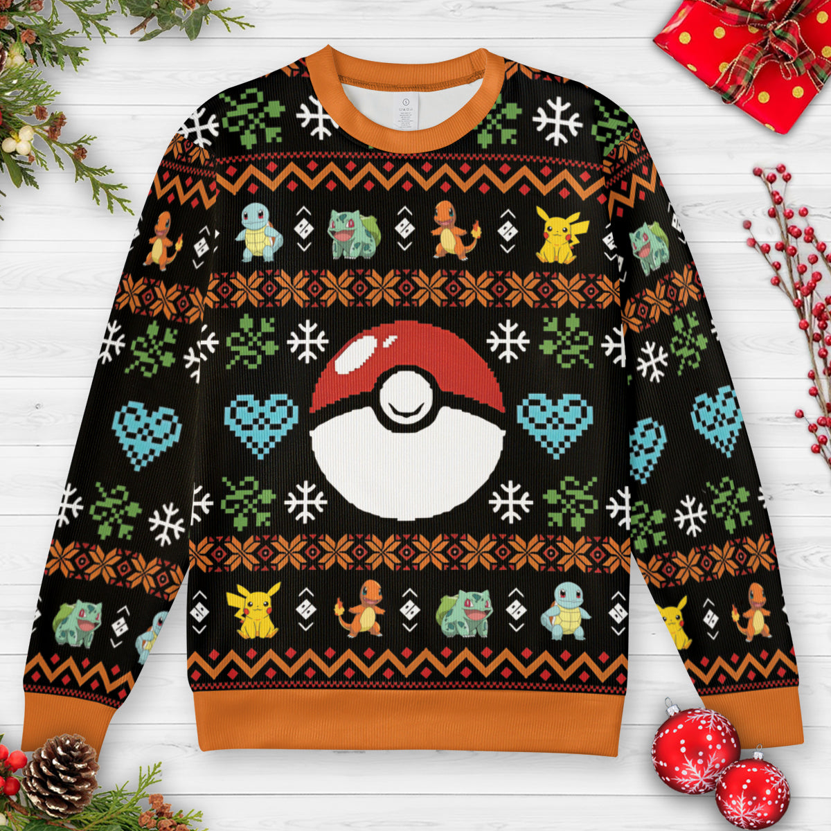 Gotta Christmas 'em All Pokemon Ugly Christmas Sweatshirt