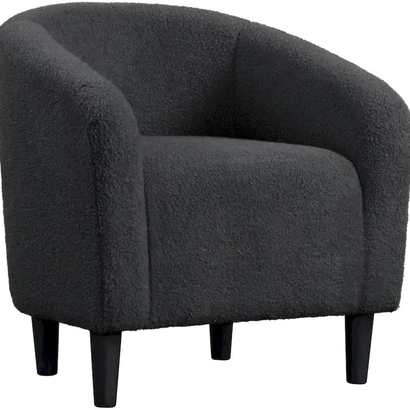 Yaheetech Boucle Upholstered Barrel Accent Chair - Club-Style Armchair