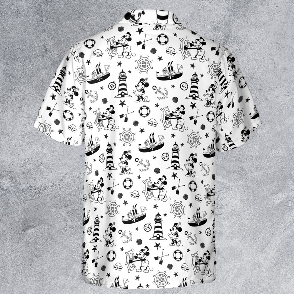 Steamboat Willie pattern Button Down Shirt