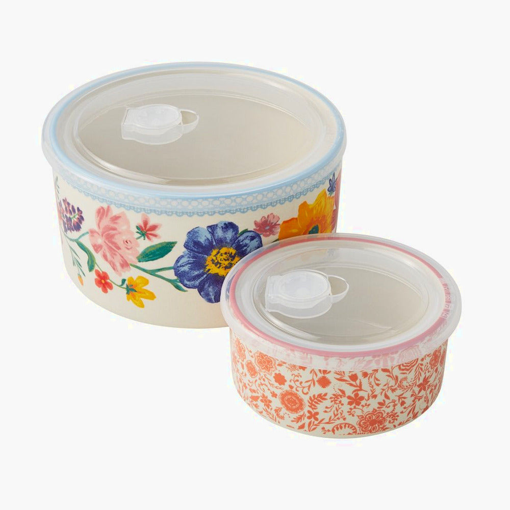 38-Piece Teal Cookware Set With Floral Design
